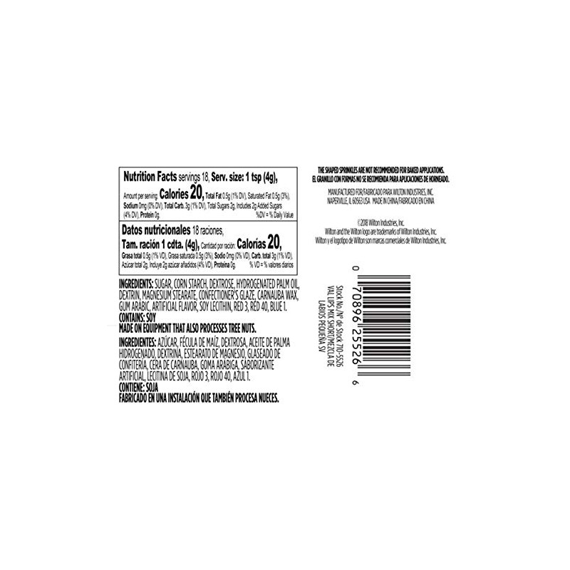 Wilton Lips Mix Sprinkles, 2.5 oz. (Pack of 1)