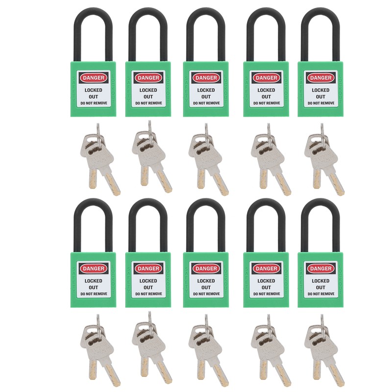 10Set 38mm/1.5in Safety Padlock Engineering Insulation DustProof for Factories Construction