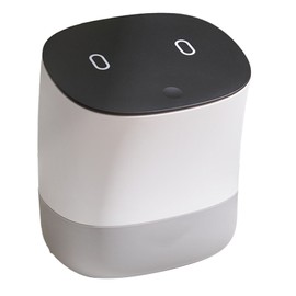 Mini Trash Can with Lid Small Desktop Trash Can Detachable Countertop Garbage Cans Tiny Waste Basket for Home Bedroom Office White