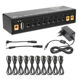 Pedal Power Supply Electric Guitar Effect Board Short Circuit/Over Current Protection 100‑240VEU Plug