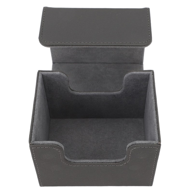 Card Deck Box Magnetic Flap Lid Large Capacity PU Leather