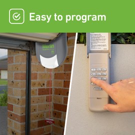 Merlin E840M Wireless Keypad Garage Door Opener, Security+ 2.0 Keyless Entry, Smart Garage Door Opener with 4-Digit Code, Compatible with Multiple Commander & SilentDrive Models - Grey