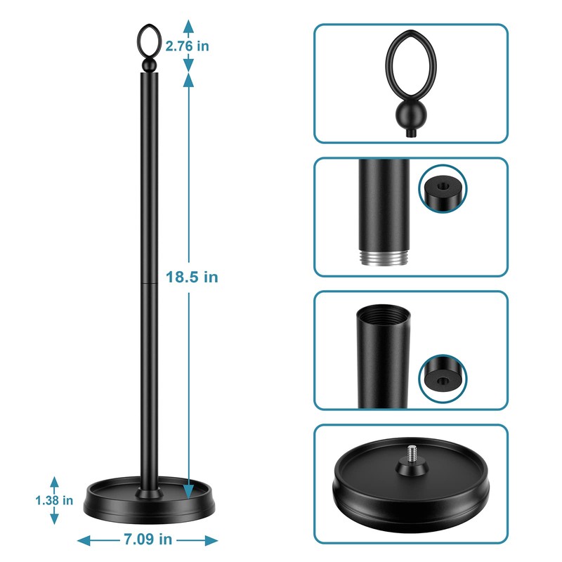 ROLABAM Toilet Paper Holder Stand with Reserve Function, Free Standing