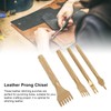 4Pcs Leather Prong Punch Rhombus 4mm Stainless Steel Nonslip Handle