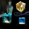 Voaesdk Light Resin Square Molds,Large Cube LED Silicone Molds for