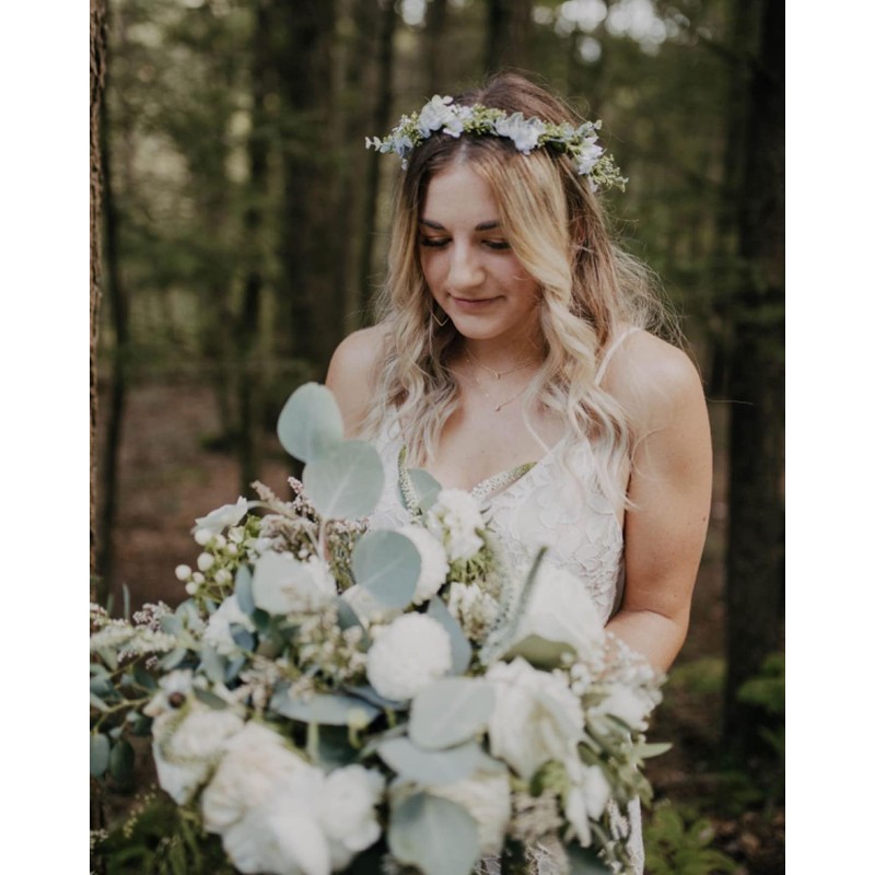 Vividsun Bridal Green Leaf Crown Bohemian Headpiece Floral Headband Photo
