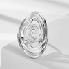 VASSAGO Spiral Rings Irregular Swirl Spiral Pendant Rings for Women