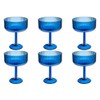 Abode Homewares Mesa Premium Acrylic Drinkware Indoor/Outdoor, Coupe, Blue, 14oz,