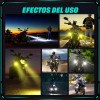 2 Faros Luces Led Auxiliares 4 Modos Lupa Para Moto