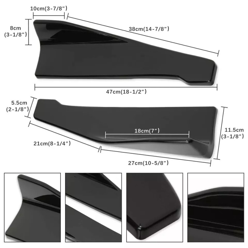 CNPAPC For Corolla SE LE Front Rear Bumper Lip Spoiler