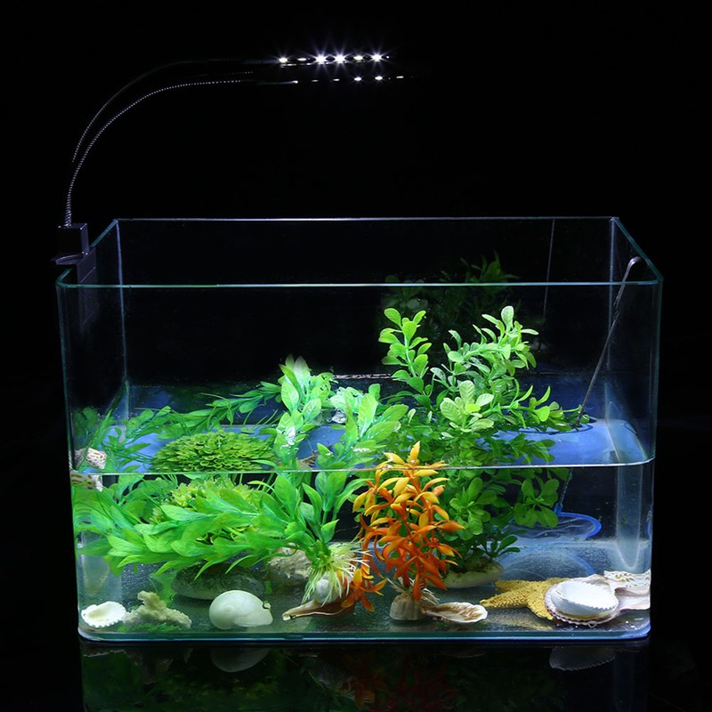 Waterproof Clip on Lamp Slim LED Aquarium Light Plants Grow