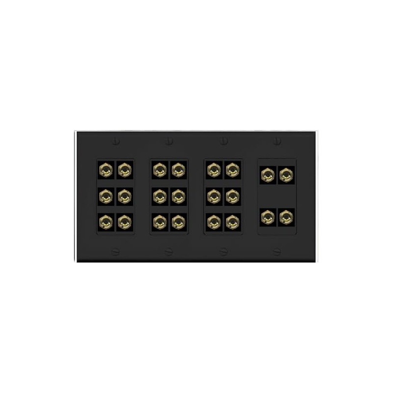 RiteAV 11.0 Surround Sound Speaker 22 Banana Wall Plate Female