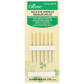 Clover Gold Eye Chenille Needles (No.22) (6pk)