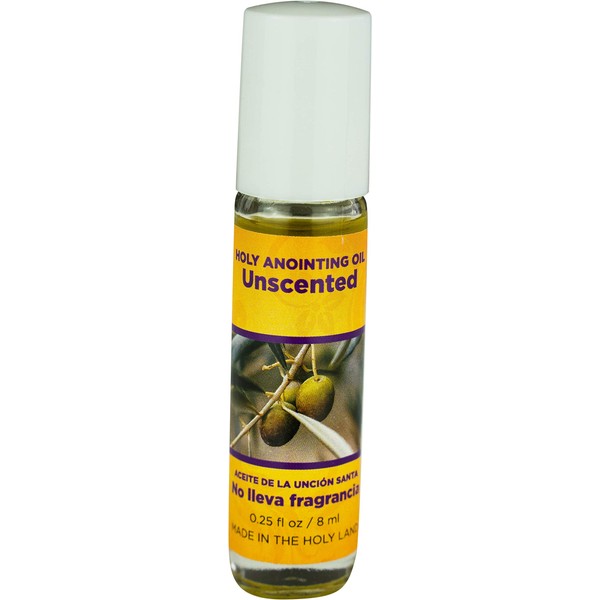 Unscented Holy Land Anointing Oil from Israel, 1/4 oz Roller