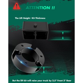 SCITOO 2.5" Front and 3" Rear 2-3" Front Leveling Lift Kits Fit for Toyota for Tundra 2000-2006, 6Pcs Leveling Kits