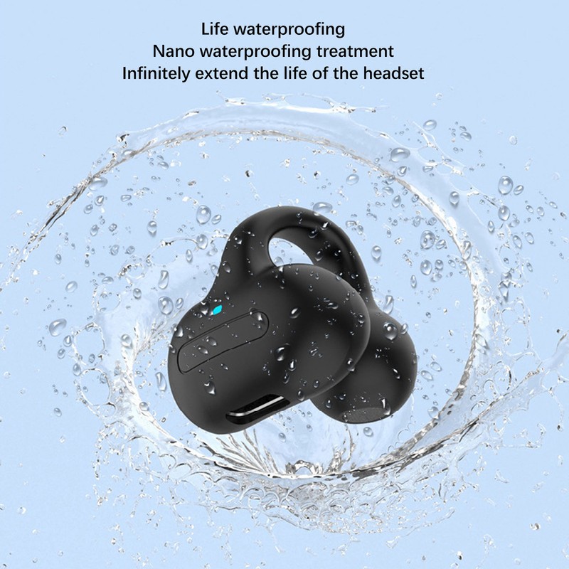 Clip On Wireless Earphone Bluetooth 5.3 Stereo Single Ear Open