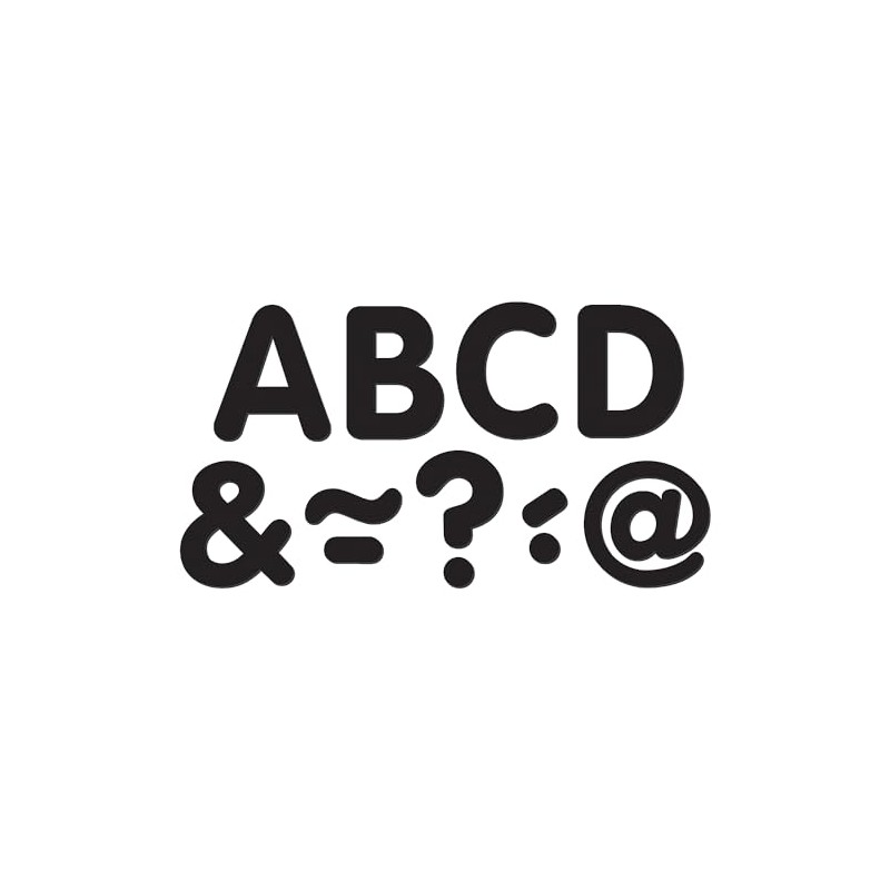 Teacher Created Resources 2-inch Black Classic Magnetic Letters, 87 Pack