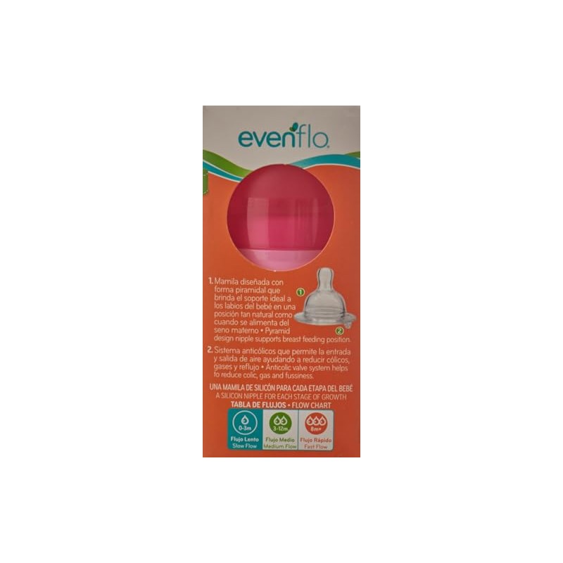 K Clark Biberón Evenflo Cuell Ancho Decor 5Ozn, 5 Oz