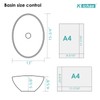 Kichae Oval Vessel Sink 16"x13" Modern Bathroom Vessel Sink Above