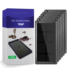Sticky Mouse Traps (6 Pack), BietrunPro Glue Traps for Mice |Extra Large Size|Pre-Scented|Mice Free| Mouse Glue Traps for Mice/Rats/Rodents/Roach/Spider/Snake, Mice Traps for House Indoor Kill