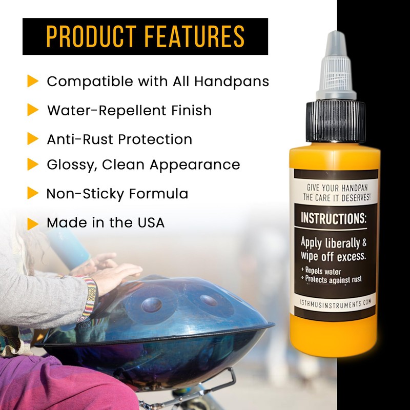 Isthmus Instruments Handpan Oil, Made in the USA, 1 oz.