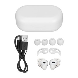 Wireless Earbuds HiFi Stereo Bluetooth 5.1 Headphones with Detachable Earhooks and Noise Cancelling MicWhite