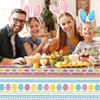 SSuirk 2-Pack Easter Eggs Tablecloths - 54x108 Inch Disposable Plastic