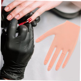Mikinona Nail Practice Hand with Detachable Tips Flexible Mannequin for Beginner Nail Art Training Easy to Clean and Maintain for Acrylic and Gel Designs