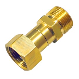 Pressure Washer Rotating Joint 360 Degree Rotation Prevent Hose Knotting 14mm M22 Copper With Washer