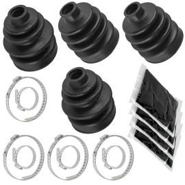 Caltric 2 Front Inner Outer Axle CV Boot Kit for Honda TRX300FW Fourtrax 4X4 1988-2000
