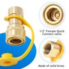 UOIENRT 2Pcs 1/2Inch Gas Quick Connect Kit, Disconnect Connector with
