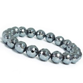One & Only Jewelery Terahertz Ore Bracelet, 0.4 inches (10 mm), Beads, Bangles, Natural Stone