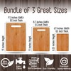 Bamboo Cutting Boards for Kitchen [Set of 3] Wood Cutting