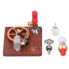 Honio Stirling Engine Model, Ornamen Table Beech Base Stirling Engine