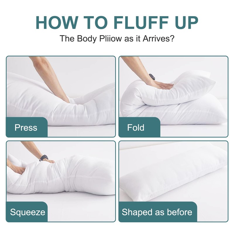 DOWNCOOL Large Body Pillow Insert- Breathable Full Body Pillow for