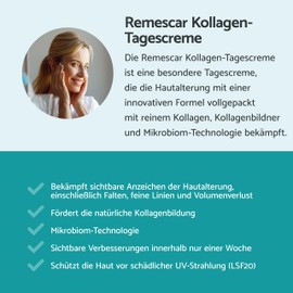 Remescar Collagen Day Cream 50ml - Collagen Day Cream - Repairs, Strengthens and Protects Skin SPF20 - Targets Wrinkles, Fine Lines and Volume Loss