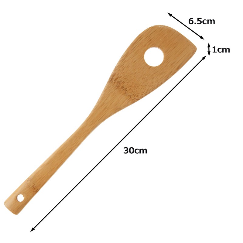 Nagao 18058 Moso Bamboo Spatula, 11.8 inches (30 cm), Perforated,