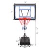 FCH Poolside Basketball Hoop, Adjustable Height 45"-53" Swimming Pool Basketball