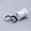 EMSea 2 Pieces Straight Pipe Connectors 40mm PP Drain Pipe