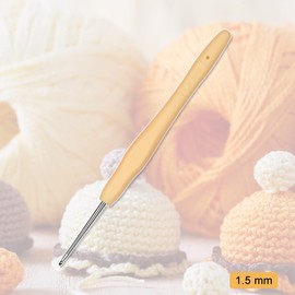 Small Size Crochet Hook Lace Crochet Needle QLRFFLJOY 1.5mm Crochet Hook Lace Yarn Weaving Tool DIY Embroidery Thread Crochet Needles (1.5 mm)