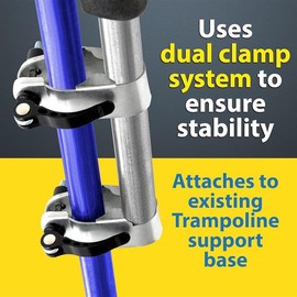 10/12/14/16FT Trampoline Replacement Enclosure Net with Universal Trampoline Replacement Enclosure Poles and Hardware 2.0 (14 FT)