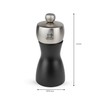 PEUGEOT 21283 Pepper Mill, Wooden, 4.7 inches (12 cm), Coarseness,