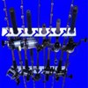 2Pcs 10 Hole Fishing Rod Racks Fishing Pole Wall or