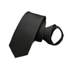 NECOTIA Brand, One-Touch Attachment Necktie, Matte Black, Plain (2.0 inches