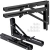 6 PCS 12 Inch Folding Shelf Brackets, Wall Mounted Heavy