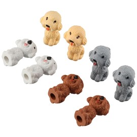 dohobby 24 Pieces Animal Pencil Erasers 3D Cute Dog Cap Easters, Pencil Toppers Clip Adorable and Vivid for Party Favors,Home and Other People