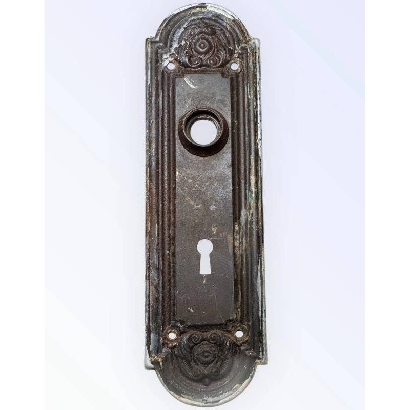 Antique Yale & Towne Nubian Door Knob Set + Back