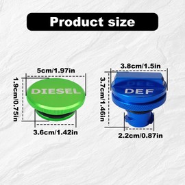 Diesel Fuel Cap Compatible with Dodge Ram, Magnetic Diesel Fuel Cap & DEF Cap Compatible with RAM 1500 2500 3500 Trucks (2013-2019) - Aluminum Factory Combo Pack
