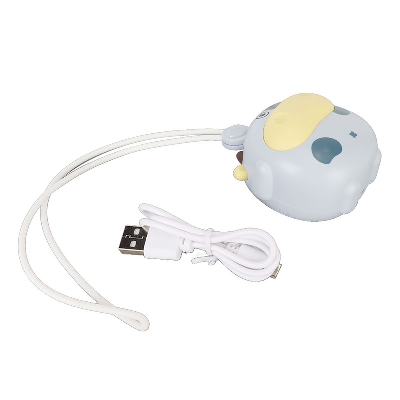 Mini Hanging Neck Fan USB Rechargeable Bladeless Cartoon Cow Shape