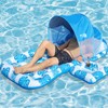 COOLCOOLDEE Inflatable Pool Float with UPF 50+ Sunshade Canopy,Extra Large